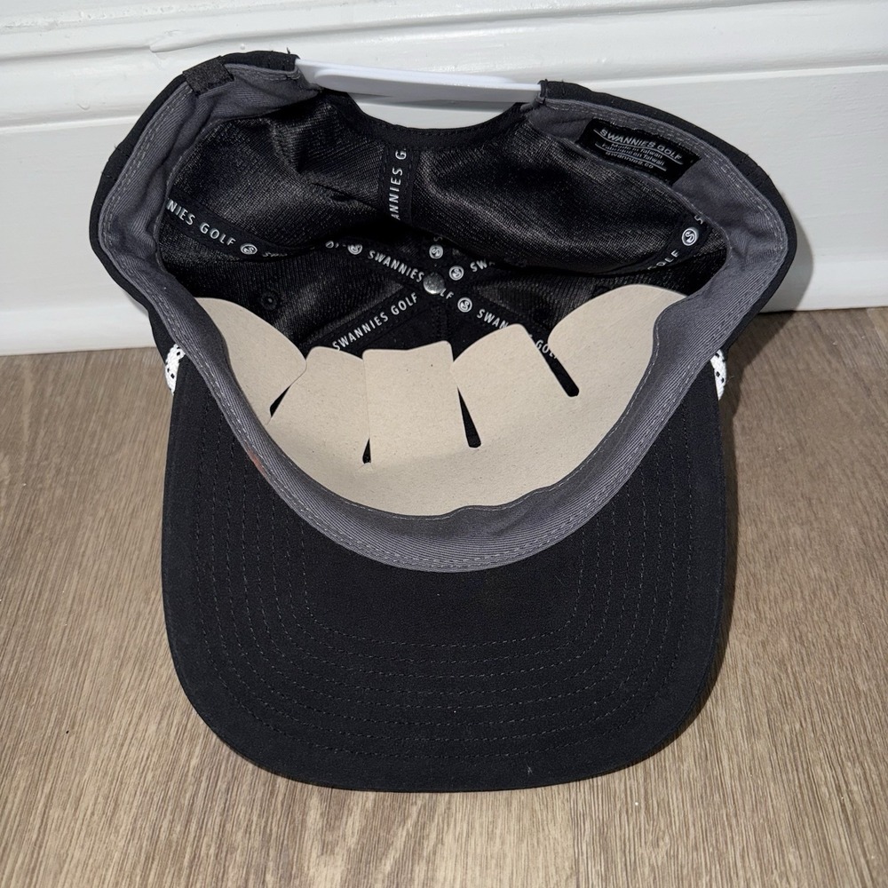 NEW Swannies Rope Hat SnapBack Men's Black CBS Golf Now Performance - Picture 5 of 5